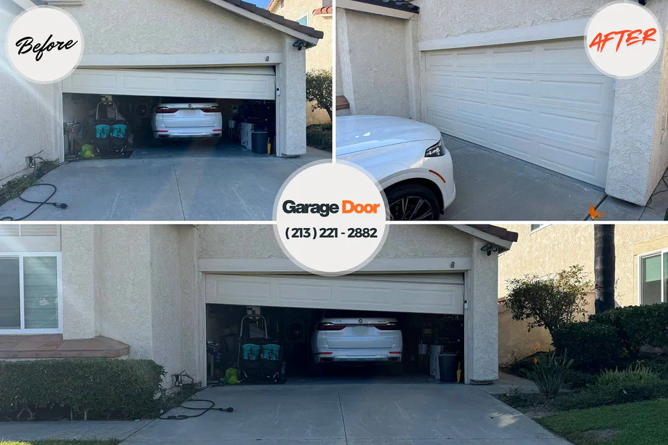Before and after: garage door repair Fort Scott, KS